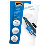 Fellowes Business Card Glossy Laminating Pouches - Sheet Size Supported: Business Card - Laminating Pouch/Sheet Size: 3.75" Width x 7 mil Thickness - Type G - Glossy - for Document, Business Card Product Image 