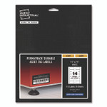 Avery PermaTrack Durable White Asset Tag Labels, Laser Printers, 1.25 x 2.75, White, 14/Sheet, 8 Sheets/Pack View Product Image
