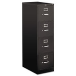 HON 510 Series Vertical File, 4 Letter-Size File Drawers, Black, 15" x 25" x 52" View Product Image