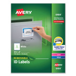 Avery Removable Multi-Use Labels, Inkjet/Laser Printers, 3.33 x 4, White, 6/Sheet, 25 Sheets/Pack (AVE6464) View Product Image