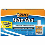 BIC Wite-Out Quick Dry Correction Fluid - Foam Wedge Applicator - 20 mL - White - Quick Drying, Spill Resistant Product Image 