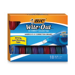 BIC Wite-Out EZ Correct Correction Tape Value Pack, Non-Refillable, Randomly Assorted Applicator Colors, 0.17" x 472", 18/Pack View Product Image