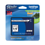 Brother P-Touch TZe Standard Adhesive Laminated Labeling Tape, 0.23" x 26.2 ft, Black on White (BRTTZE211) View Product Image