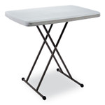 Iceberg IndestrucTable Classic Personal Folding Table, 30w x 20d x 25 to 28h, Charcoal (ICE65491) View Product Image