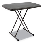 Iceberg IndestrucTable Classic Personal Folding Table, 30" x 20" x 25" to 28", Charcoal View Product Image