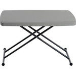 Iceberg IndestrucTable TOO Personal Folding Table - Rectangle Top - X-shaped Base - Adjustable Height - 25" to 28" Adjustment - 30" Table Top Length x 20" Table Top Width Product Image 