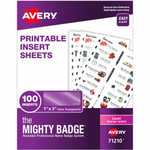 The Mighty Badge by Avery The Mighty Badge Printable Insert Sheets, 100 Clear Inserts, Laser - Printable, Non-adhesive, Easy Peel, Reusable - Clear Product Image 