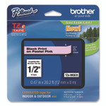Brother P-Touch TZe Series Standard Adhesive Laminated Labeling Tape, 0.47" x 26.2 ft, Black on Pastel Pink View Product Image