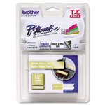 Brother P-Touch TZ Standard Adhesive Laminated Labeling Tape, 0.47" x 16.4 ft, White/Satin Gold View Product Image