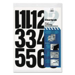 Chartpak Press-On Vinyl Numbers, Self Adhesive, Black, 4"h, 23/Pack (CHA01193) View Product Image