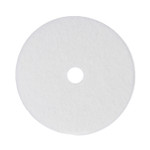 Boardwalk Polishing Floor Pads, 21" Diameter, White, 5/Carton (BWK4021WHI) View Product Image