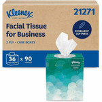 Kleenex Professional Facial Tissue Cube for Business - 2 Ply - White - PaperBox - 90/Box - (KCC21271CT) Product Image 
