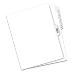 Avery Preprinted Legal Exhibit Side Tab Index Dividers, Avery Style, 11-Tab, 1 to 10, 11 x 8.5, White, 1 Set (AVE11381) View Product Image