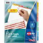 Avery Index Maker Index Divider - 40 x Divider(s) - 8 Tab(s) - 8 - 8 Tab(s)/Set - 8.5" Divider Width x 11" Divider Length Product Image 