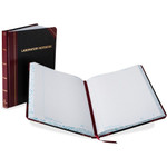 Boorum & Pease Boorum Laboratory Record Notebooks - 300 Sheets - Thread Sewn - 10 3/8" x 8 1/8" Sheet Size - White Paper - Black, Red Cover Product Image 