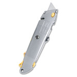 Stanley Quick-Change Utility Knife with Retractable Blade and Twine Cutter, 6" Metal Handle, Gray, 6/Box (BOS10499BX) Product Image 