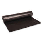 Boardwalk Recycled Low-Density Polyethylene Can Liners, 45 gal, 1 mil, 40" x 48", Black, 10 Bags/Roll, 10 Rolls/Carton (BWK527) View Product Image