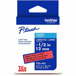 Brother Genuine P-touch TZe431 BK on RD Label Tape, Laminated, 12mmX8m - x 15/32" Width - Red Product Image 