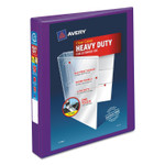 Avery Heavy-Duty View Binder with DuraHinge and One Touch EZD Rings, 3 Rings, 1" Capacity, 11 x 8.5, Purple (AVE79771) View Product Image
