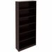 Lorell Laminate Bookcases - 36" Width x 12" Depth x 84" Height - 6 x Shelf(ves) - Sturdy, Laminated, Adjustable Shelf, Adjustable Feet, Square Edge - Espresso - Medium Density Fiberboard (MDF), Thermofused Laminate (TFL) Product Image 