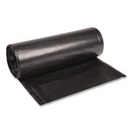 Boardwalk Recycled Low-Density Polyethylene Can Liners, 60 gal, 1.6 mil, 38" x 58", Black, 10 Bags/Roll, 10 Rolls/Carton (BWK523) View Product Image