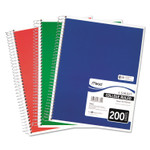 Mead Spiral Notebook, 5-Subject, Medium/College Rule, Randomly Assorted Cover Color, (200) 11 x 8 Sheets View Product Image