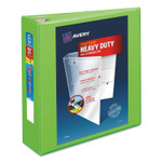 Avery Heavy-Duty View Binder with DuraHinge and Locking One Touch EZD Rings, 3 Rings, 3" Capacity, 11 x 8.5, Chartreuse (AVE79779) View Product Image