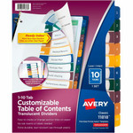 Avery Ready Index Customizable TOC Binder Dividers - 10 x Divider(s) - 10 Tab(s) - 1-10 - 10 Tab(s)/Set - 8.5" Divider Width x 11" Divider Length Product Image 
