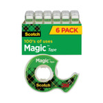 Scotch Magic Tape in Handheld Dispenser, 1" Core, 0.75" x 54.17 ft, Clear, 6/Pack View Product Image