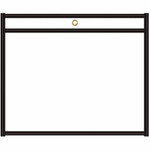 C-Line Side Load Stitched Shop Ticket Holders - Support 8.50" x 11" Media - Vinyl - Black, Clear - Sturdy Product Image 