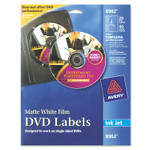 Avery Inkjet DVD Labels, Matte White, 20/Pack View Product Image