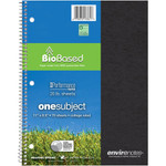 Roaring Spring Environotes College Ruled 1 Subject Recycled Spiral Notebook - 70 Sheets - 140 Pages - Printed - Spiral Bound - Both Side Ruling Surface Product Image 