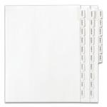 Avery Preprinted Legal Exhibit Side Tab Index Dividers, Allstate Style, 26-Tab, Exhibit A to Exhibit Z, 11 x 8.5, White, 1 Set (AVE82105) View Product Image