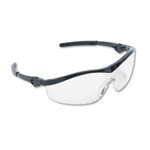 MCR Safety Storm Wraparound Safety Glasses, Black Nylon Frame, Clear Lens, 12/Box (CRWST110) View Product Image