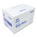 AmerCareRoyal Baby Wipes Tub, Unscented, White, 80/Tub, 12 Tubs/Carton (RPPRPBWU80) Product Image 