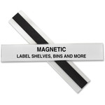 C-Line Magnetic Shelf/Bin Label Holders - 1" Width x 6" Length - Plastic - Clear Product Image 