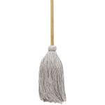 Boardwalk Cotton Deck Mop, #20 White Cotton Head, 50" Wood Handle, 12/Carton (BWKCD50020S) View Product Image