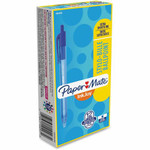 Paper Mate InkJoy 100 RT Pens - 1 mm Medium Pen Point - Retractable - Blue Ink - Translucent Barrel Product Image 