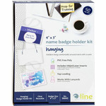 C-Line Hanging Style Name Badge Holders - 3" Height x 4" Width - Vinyl - Clear Product Image 