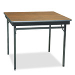 Barricks Special Size Folding Table, Square, 36w x 36d x 30h, Walnut/Black (BRKCL36WA) View Product Image