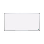 MasterVision Earth Silver Easy Clean Magnetic Dry Erase Boards, 96" x 48", White Surface, Satin Aluminum Frame View Product Image