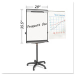 MasterVision Tripod Extension Bar Magnetic Gold Ultra Dry Erase Easel, 30" x 36", White Surface, Black/Satin Aluminum Frame View Product Image