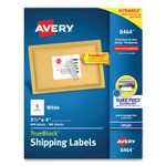 Avery Shipping Labels w/ TrueBlock Technology, Inkjet Printers, 3.33 x 4, White, 6/Sheet, 100 Sheets/Box (AVE8464) View Product Image