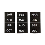 MasterVision Interchangeable Magnetic Board Accessories, Months of Year, Black/White, 2" x 1", 12 Pieces (BVCFM1108) View Product Image