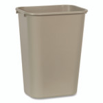 Rubbermaid Commercial Deskside Plastic Wastebasket, 10.25 gal, Plastic, Beige View Product Image