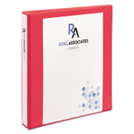 Avery Durable View Binder with DuraHinge and Slant Rings, 3 Rings, 1" Capacity, 11 x 8.5, Coral (AVE17293) View Product Image
