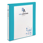 Avery Durable View Binder with DuraHinge and Slant Rings, 3 Rings, 1" Capacity, 11 x 8.5, Aqua (AVE17295) View Product Image
