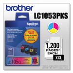 Brother LC1053PKS Innobella Super High-Yield Ink, 1,200 Page-Yield, Cyan/Magenta/Yellow (BRTLC1053PKS) View Product Image