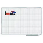 MasterVision Gridded Magnetic Steel Dry Erase Planning Board with Accessories, 1 x 2 Grid, 72 x 48, White Surface, Silver Aluminum Frame (BVCMA2792830A) View Product Image
