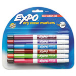 EXPO Low-Odor Dry-Erase Marker, Fine Bullet Tip, Assorted Colors, 12/Set (SAN86603) View Product Image